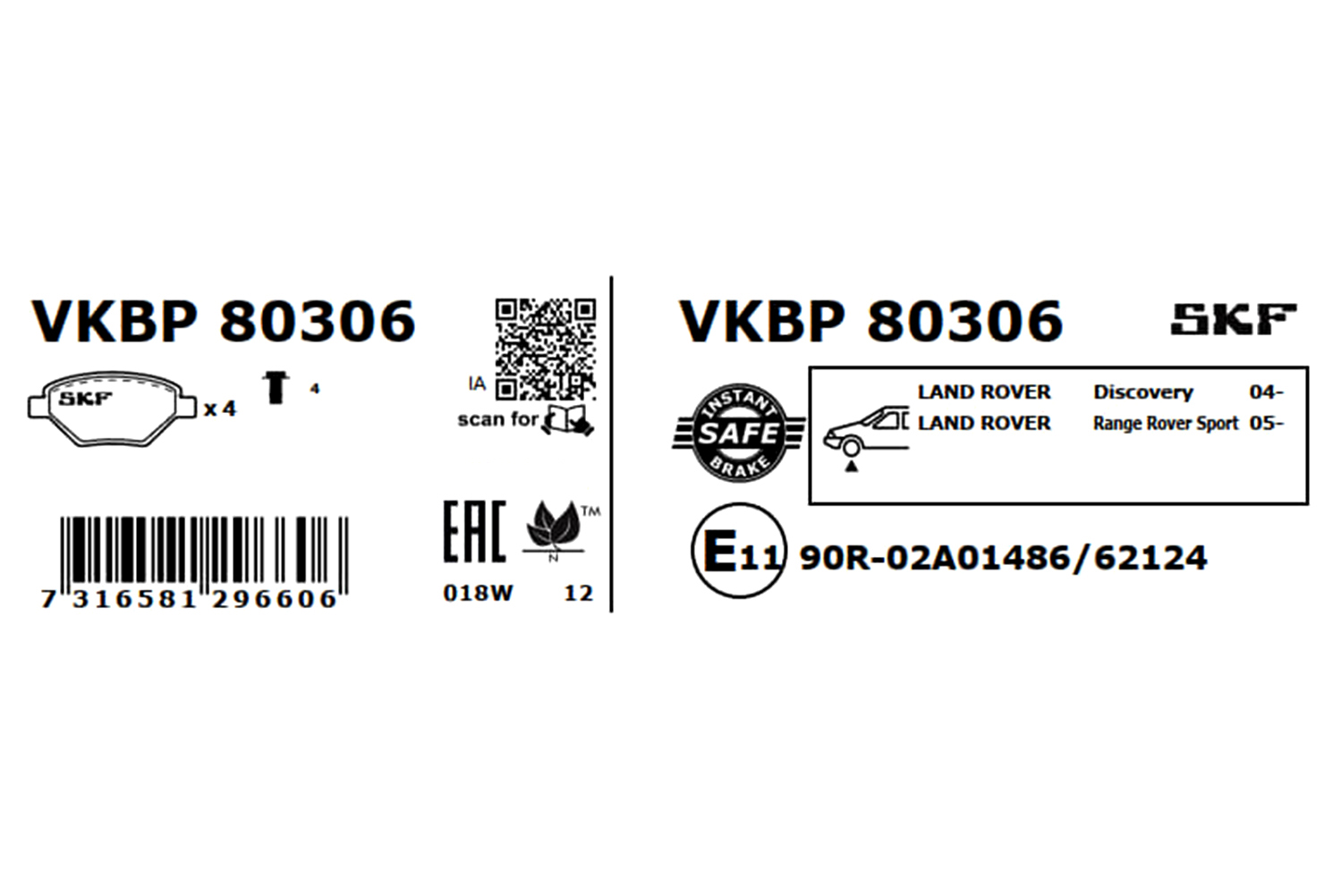 SKF Remblokset VKBP 80306