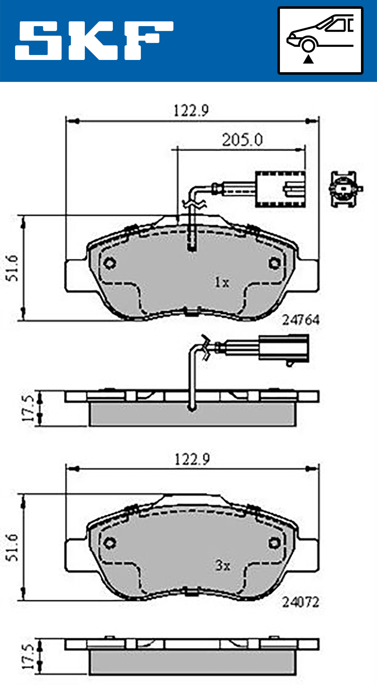 Remblokset SKF VKBP 80313 E