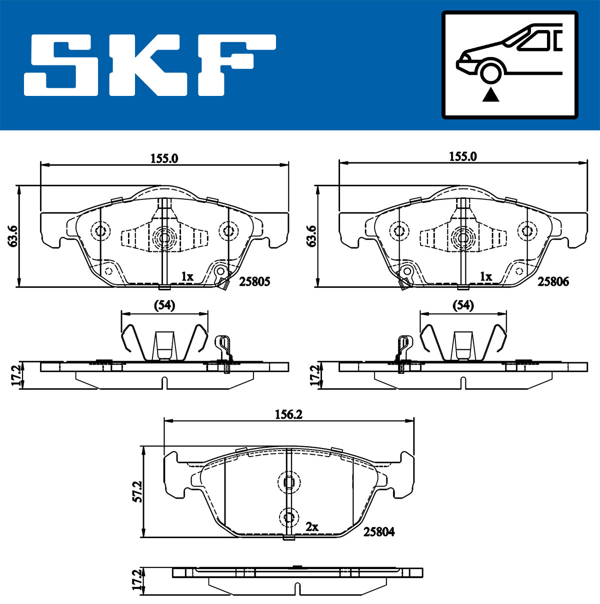 Remblokset SKF VKBP 80320 A