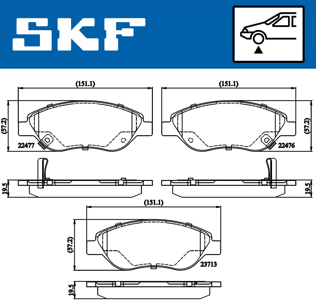 SKF Remblokset VKBP 80322 A