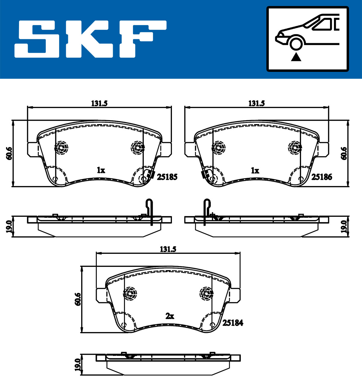 SKF Remblokset VKBP 80343 A