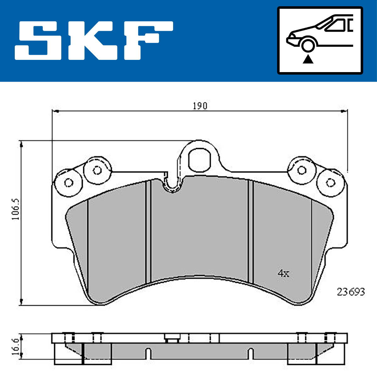 Remblokset SKF VKBP 80370