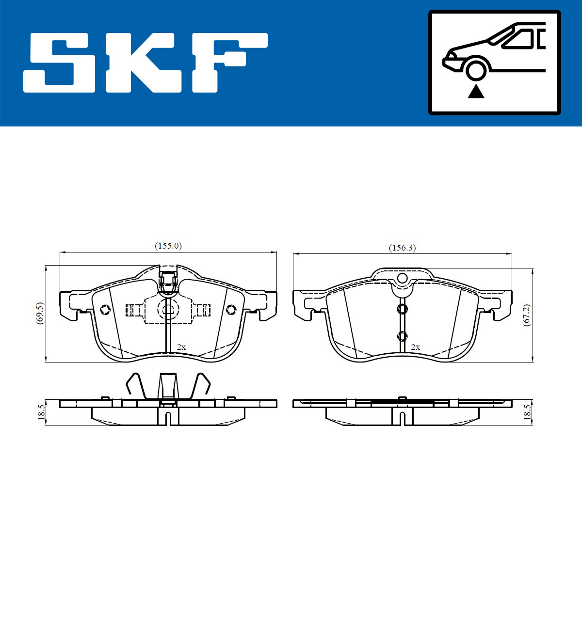 Remblokset SKF VKBP 80385