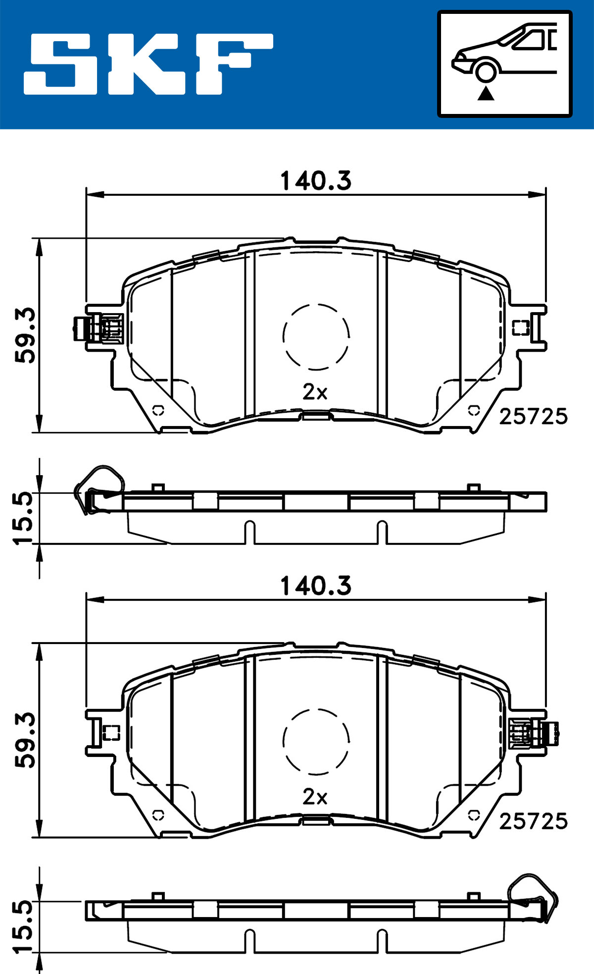 SKF Remblokset VKBP 80394 A