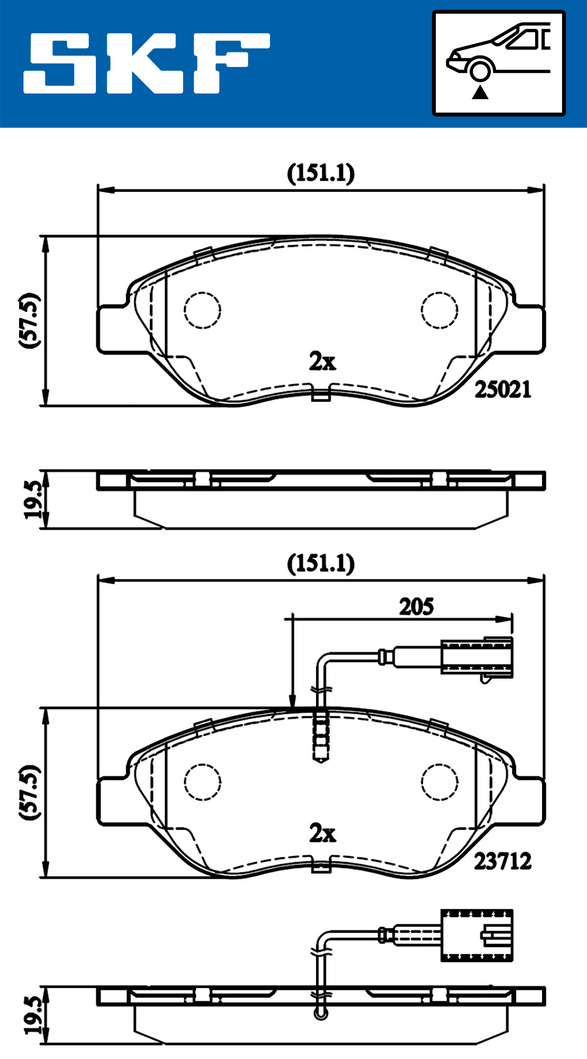 SKF Remblokset VKBP 80395 E