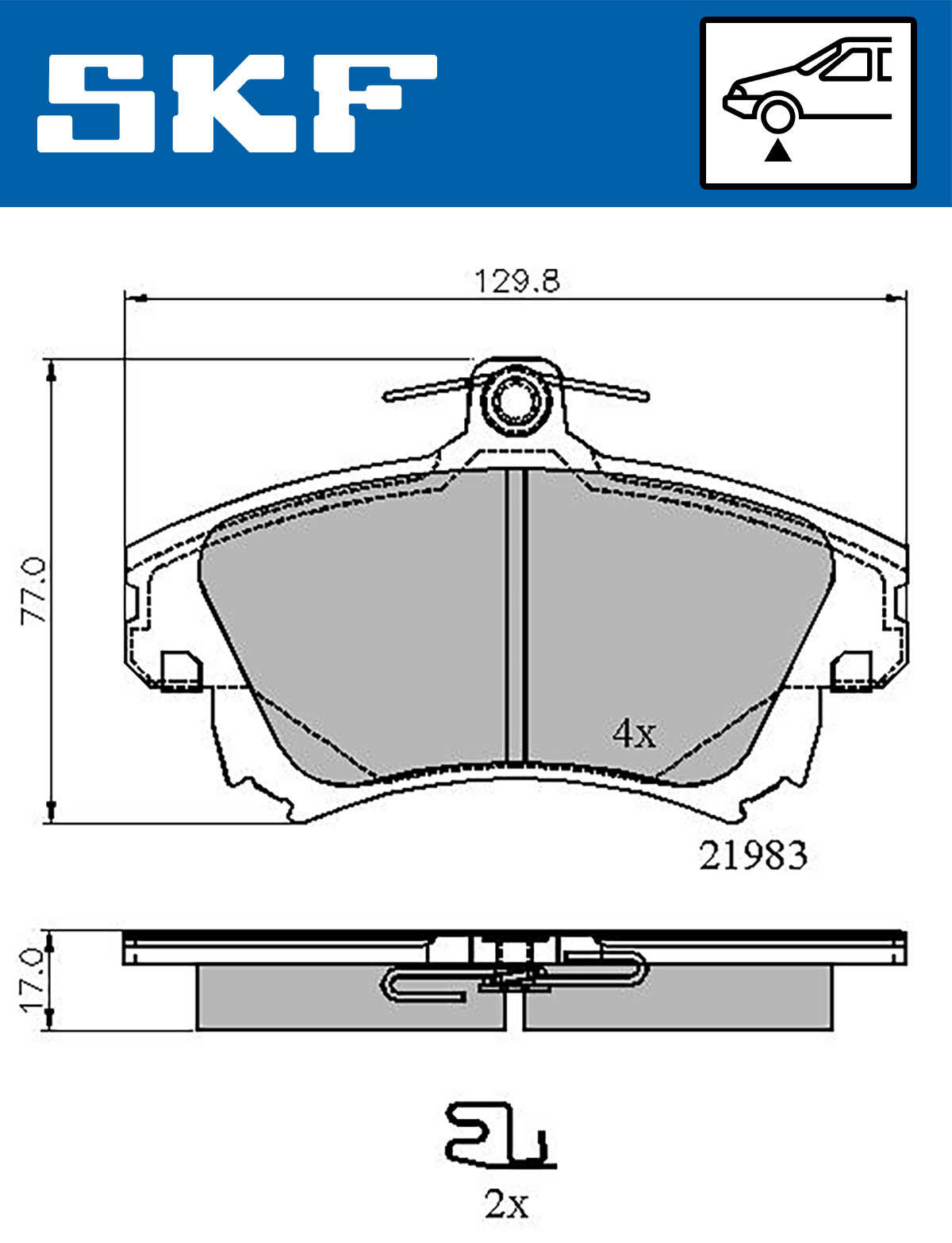 Remblokset SKF VKBP 80404 A