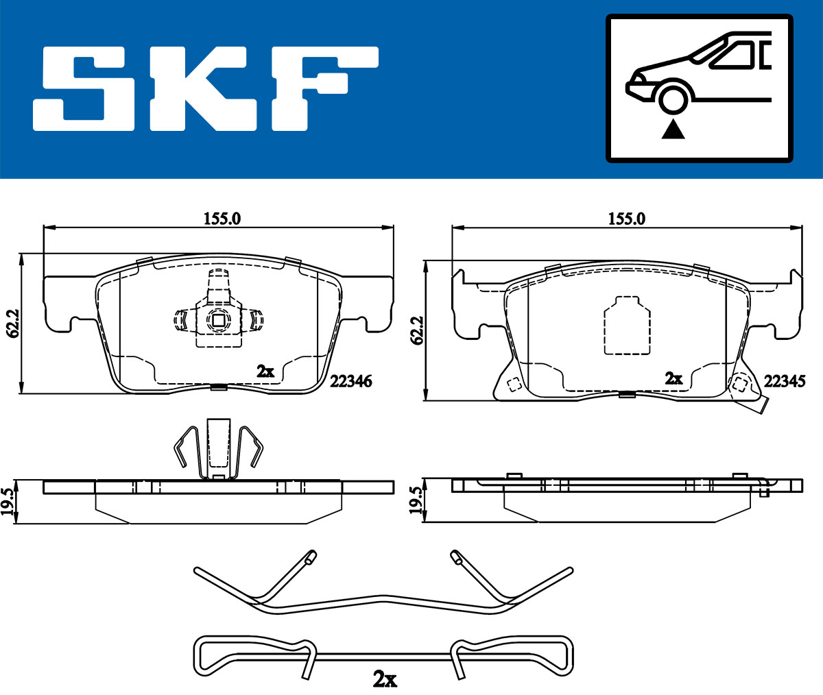 SKF Remblokset VKBP 80409 A