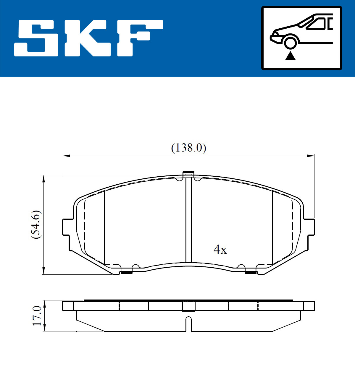 SKF Remblokset VKBP 80417 A