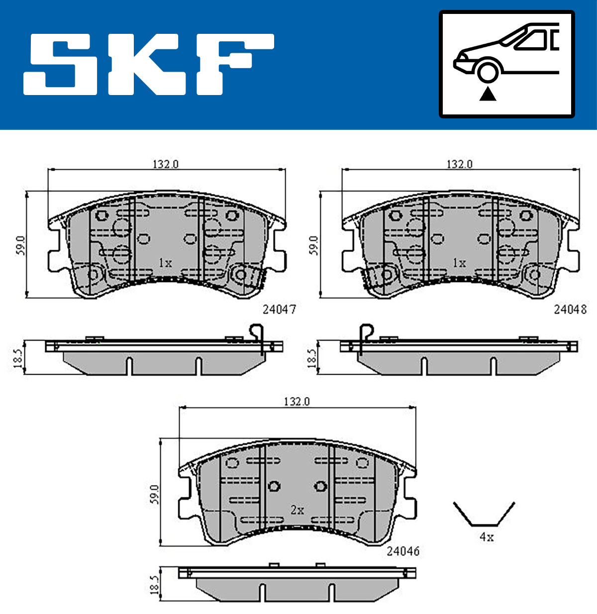 Remblokset SKF VKBP 80421 A