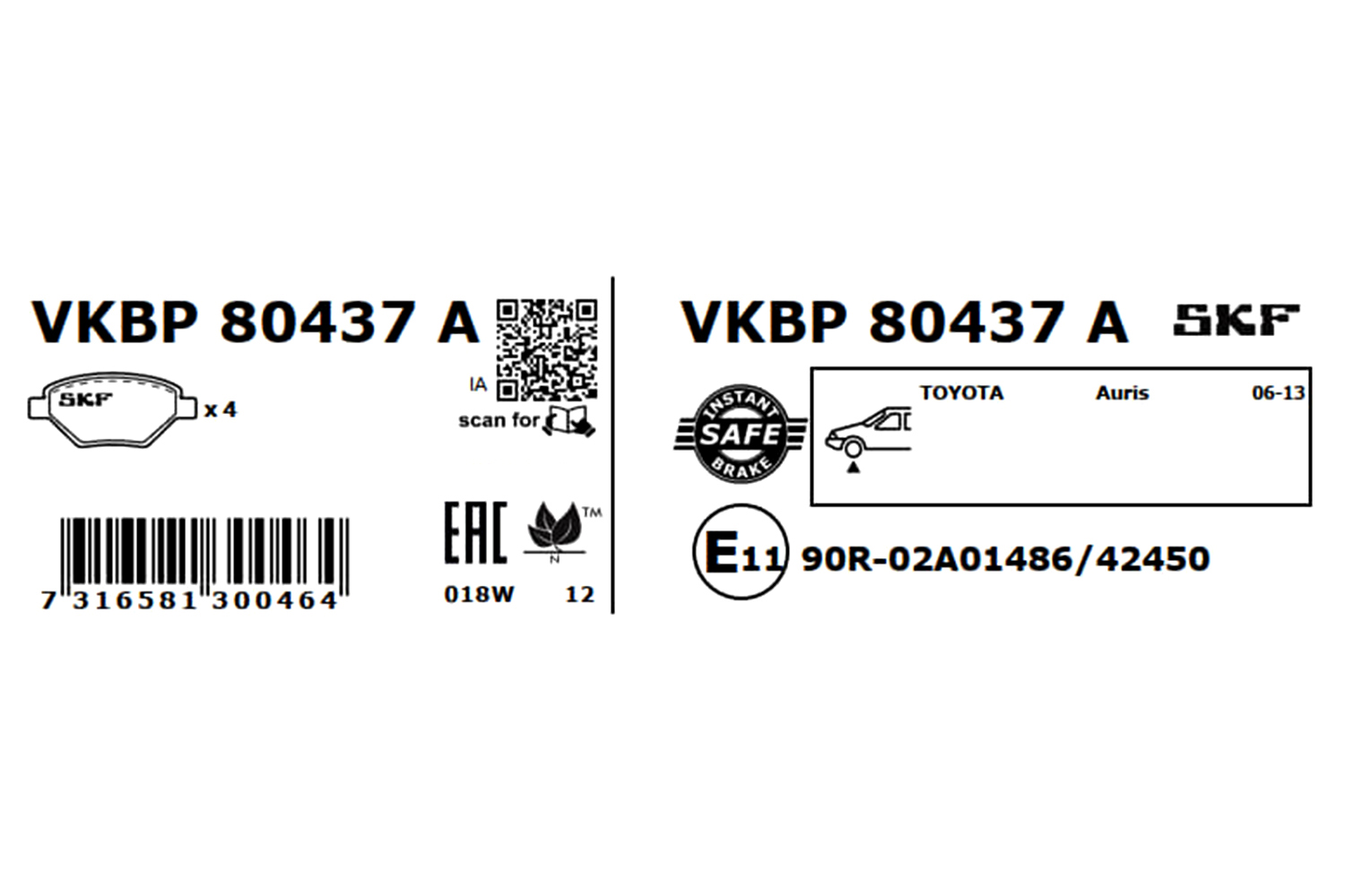 SKF Remblokset VKBP 80437 A