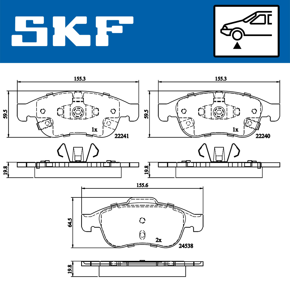 SKF Remblokset VKBP 80448 A
