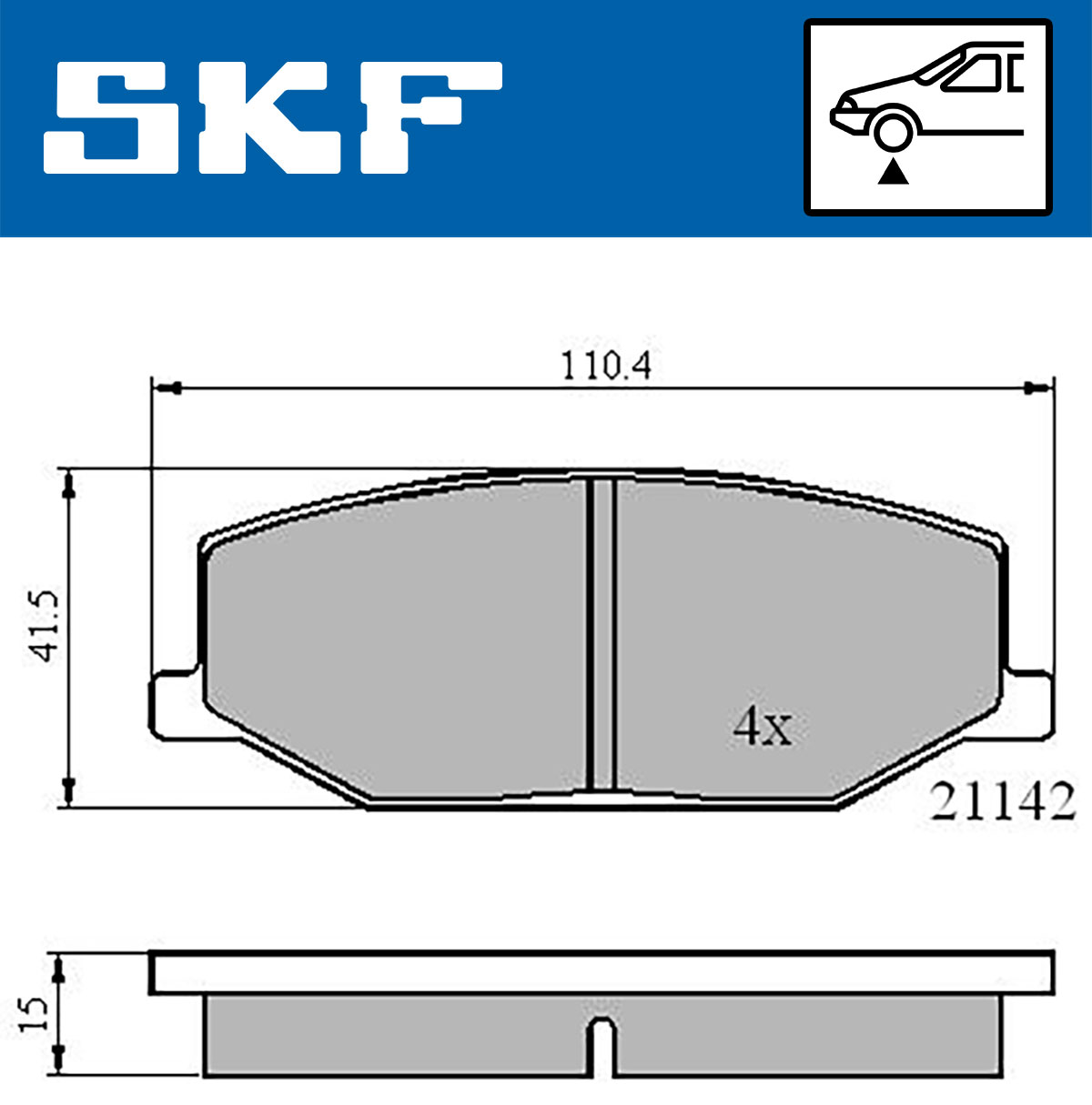 Remblokset SKF VKBP 80457