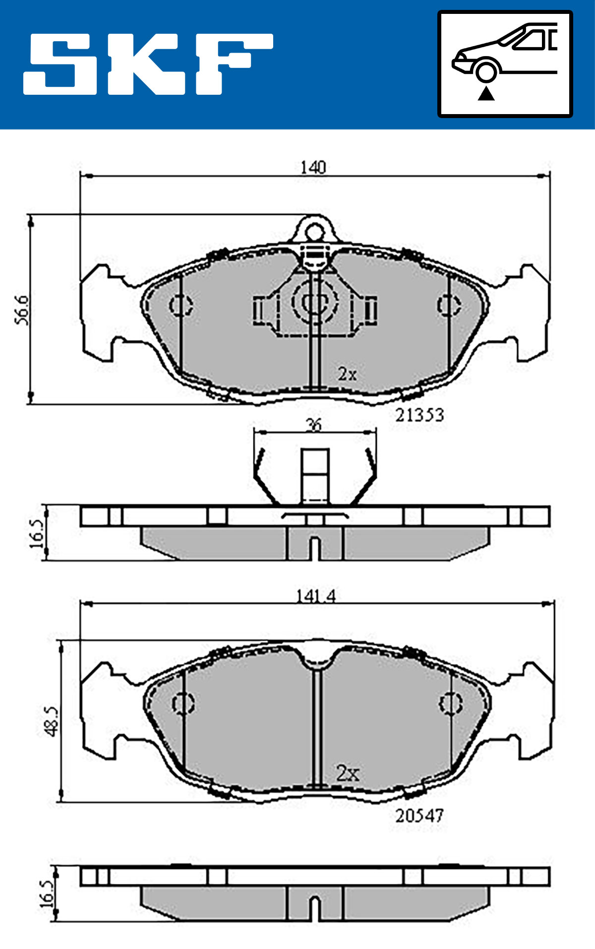 SKF Remblokset VKBP 80468
