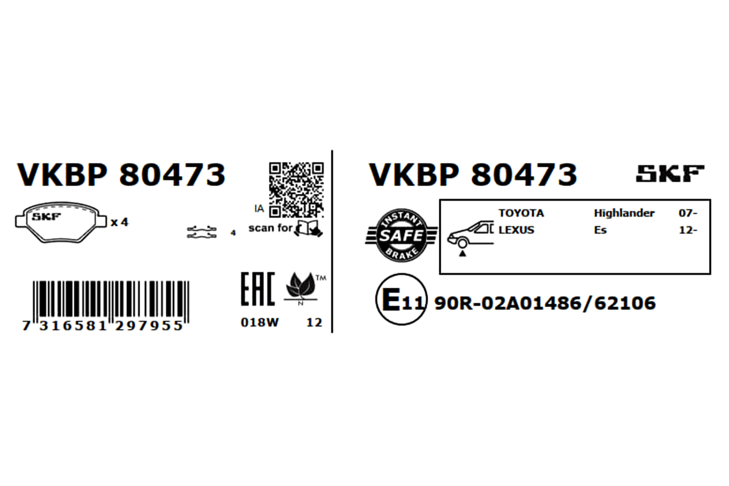 SKF Remblokset VKBP 80473