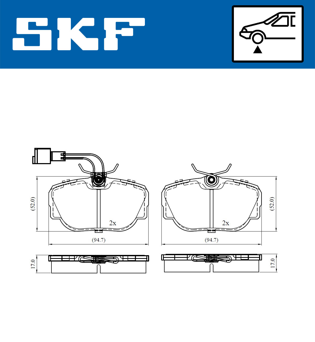 Remblokset SKF VKBP 80480 E