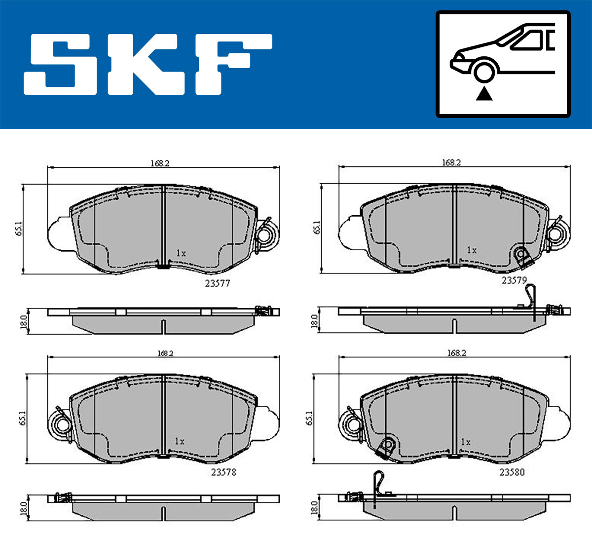 Remblokset SKF VKBP 80489 A