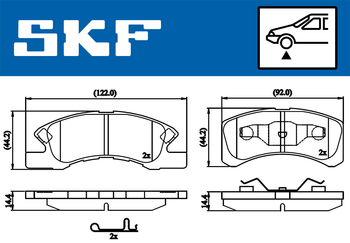 Remblokset SKF VKBP 80490 A