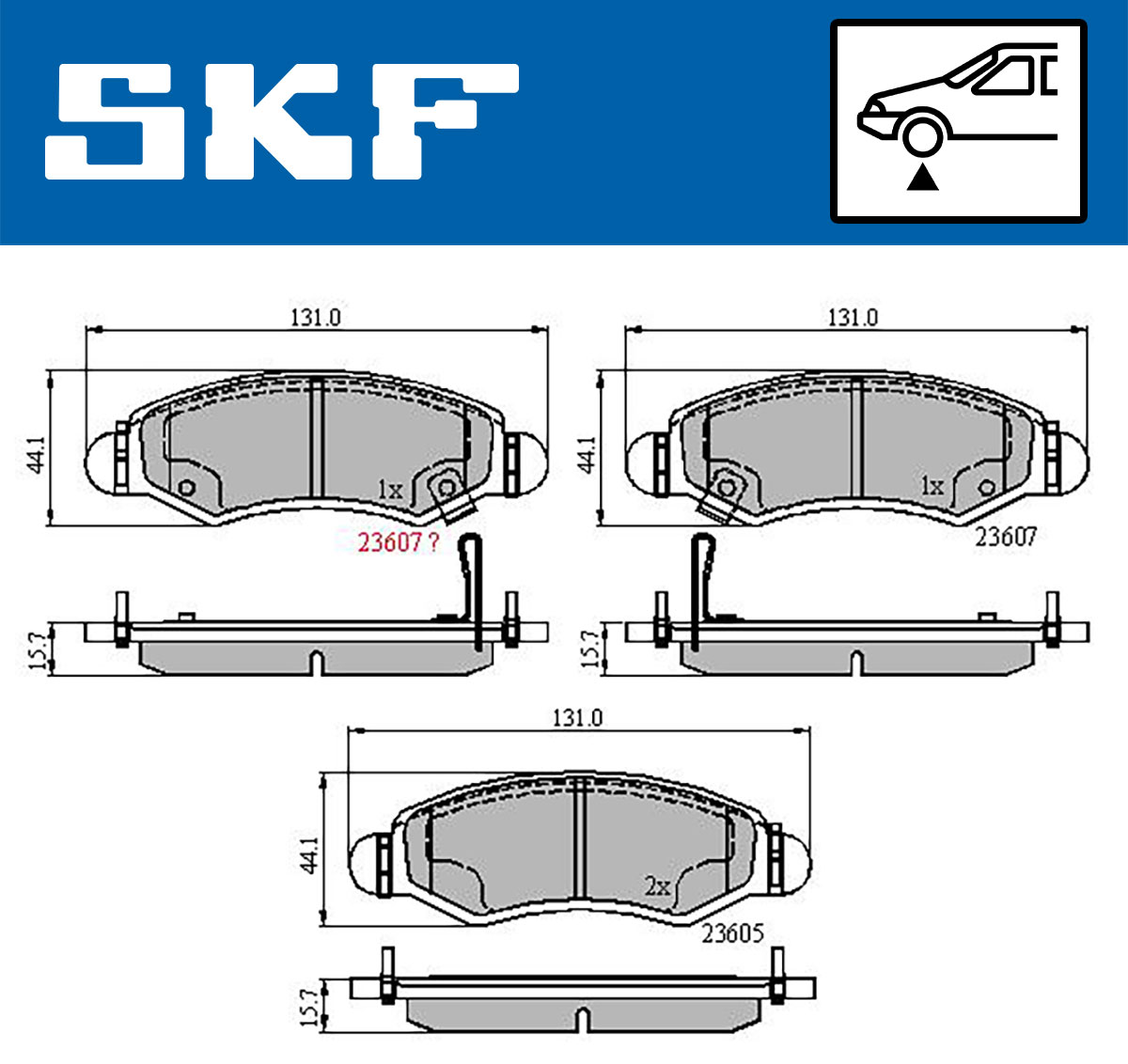 Remblokset SKF VKBP 80500 A