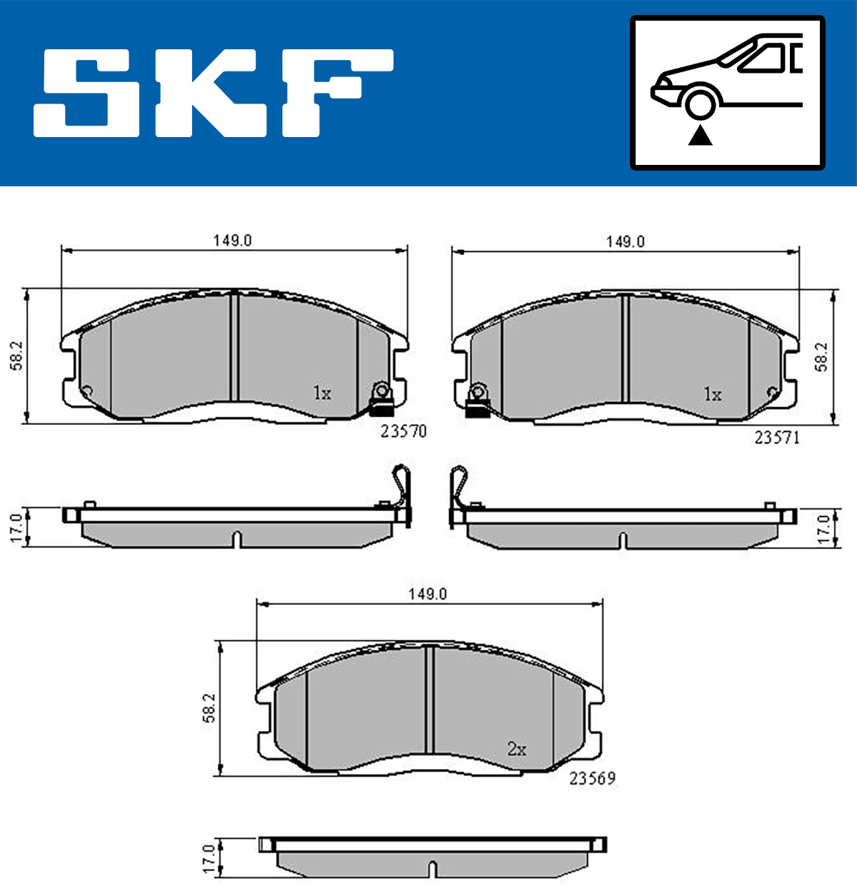 SKF Remblokset VKBP 80511 A