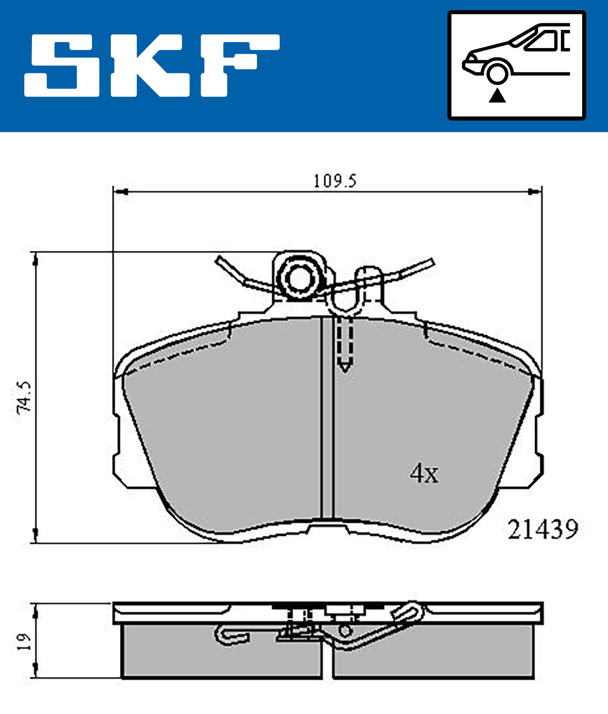 Remblokset SKF VKBP 80516