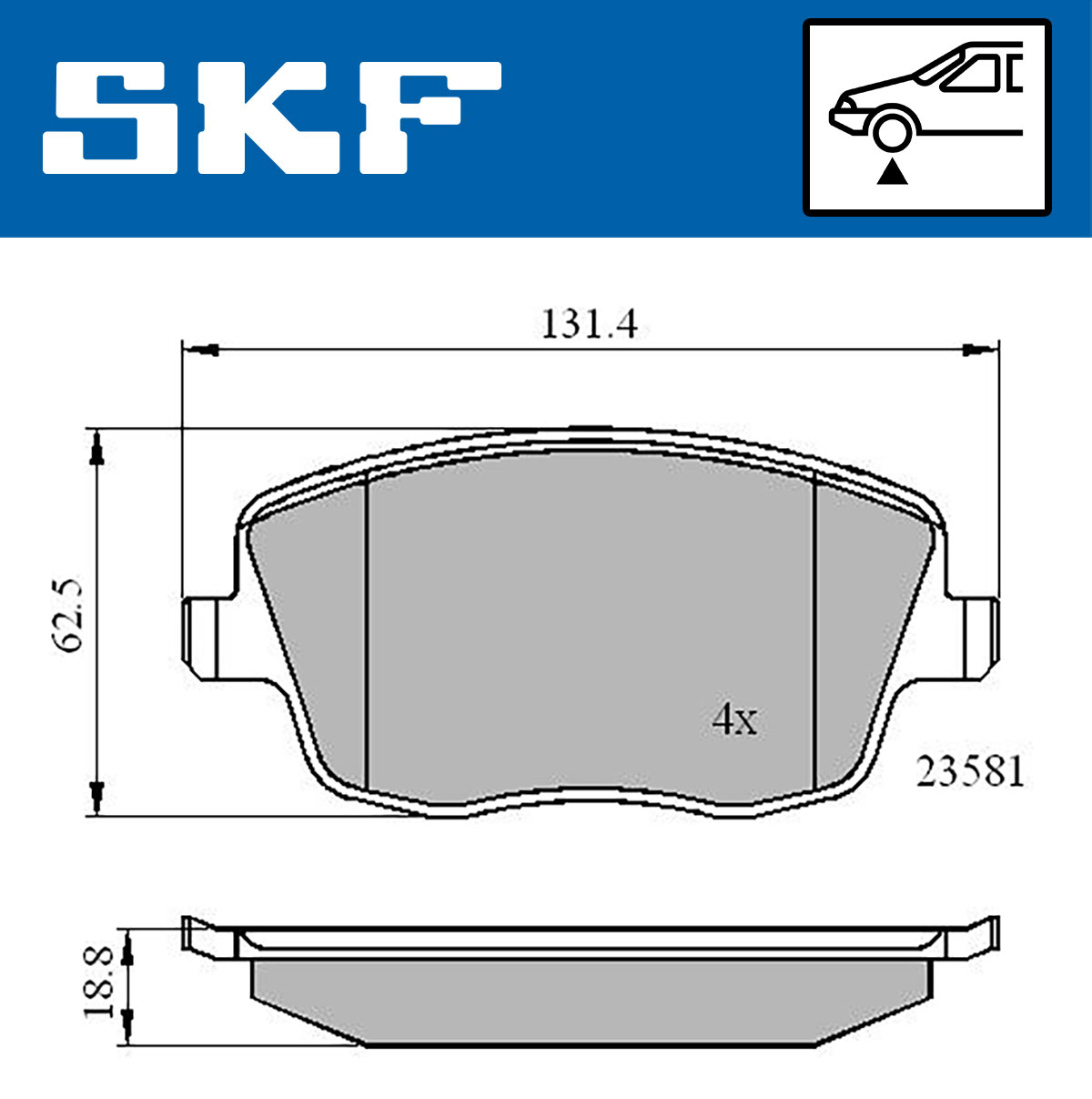 Remblokset SKF VKBP 80517