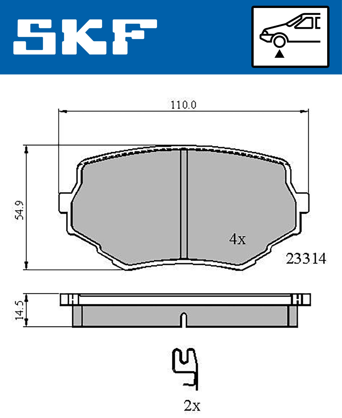 Remblokset SKF VKBP 80531 A