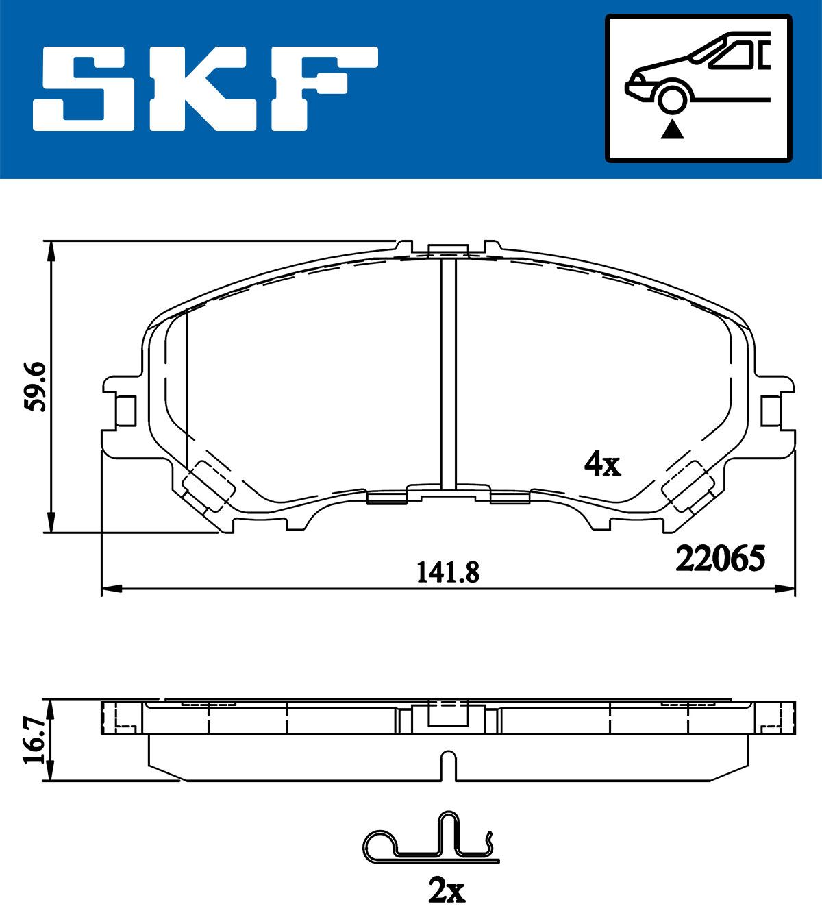 Remblokset SKF VKBP 80557 A