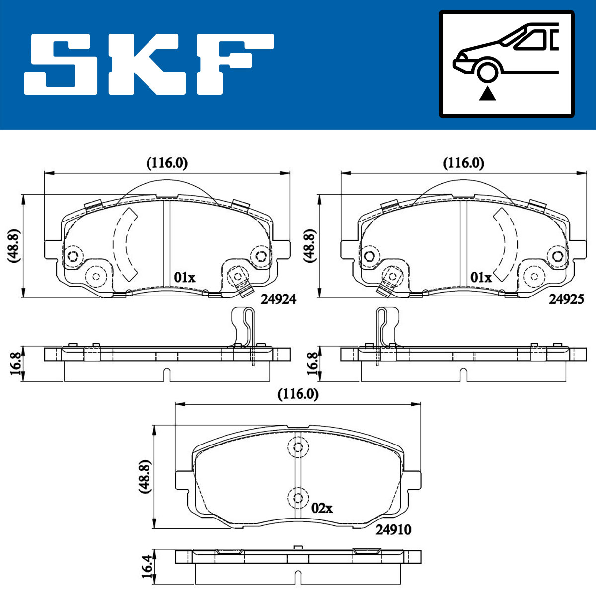SKF Remblokset VKBP 80567 A