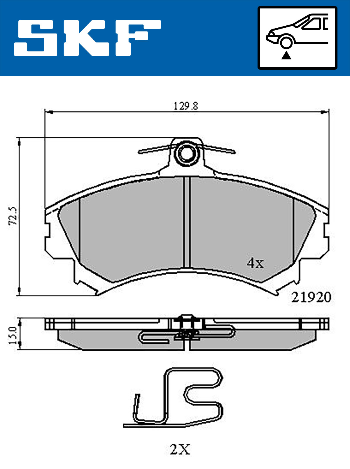 Remblokset SKF VKBP 80575 A