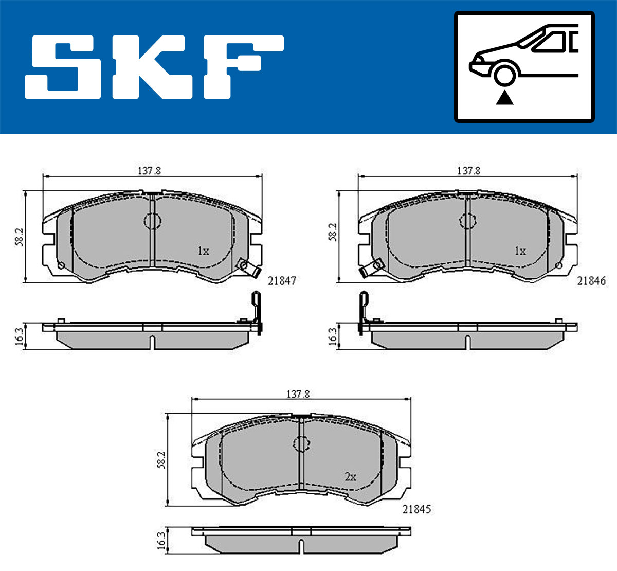 Remblokset SKF VKBP 80590 A