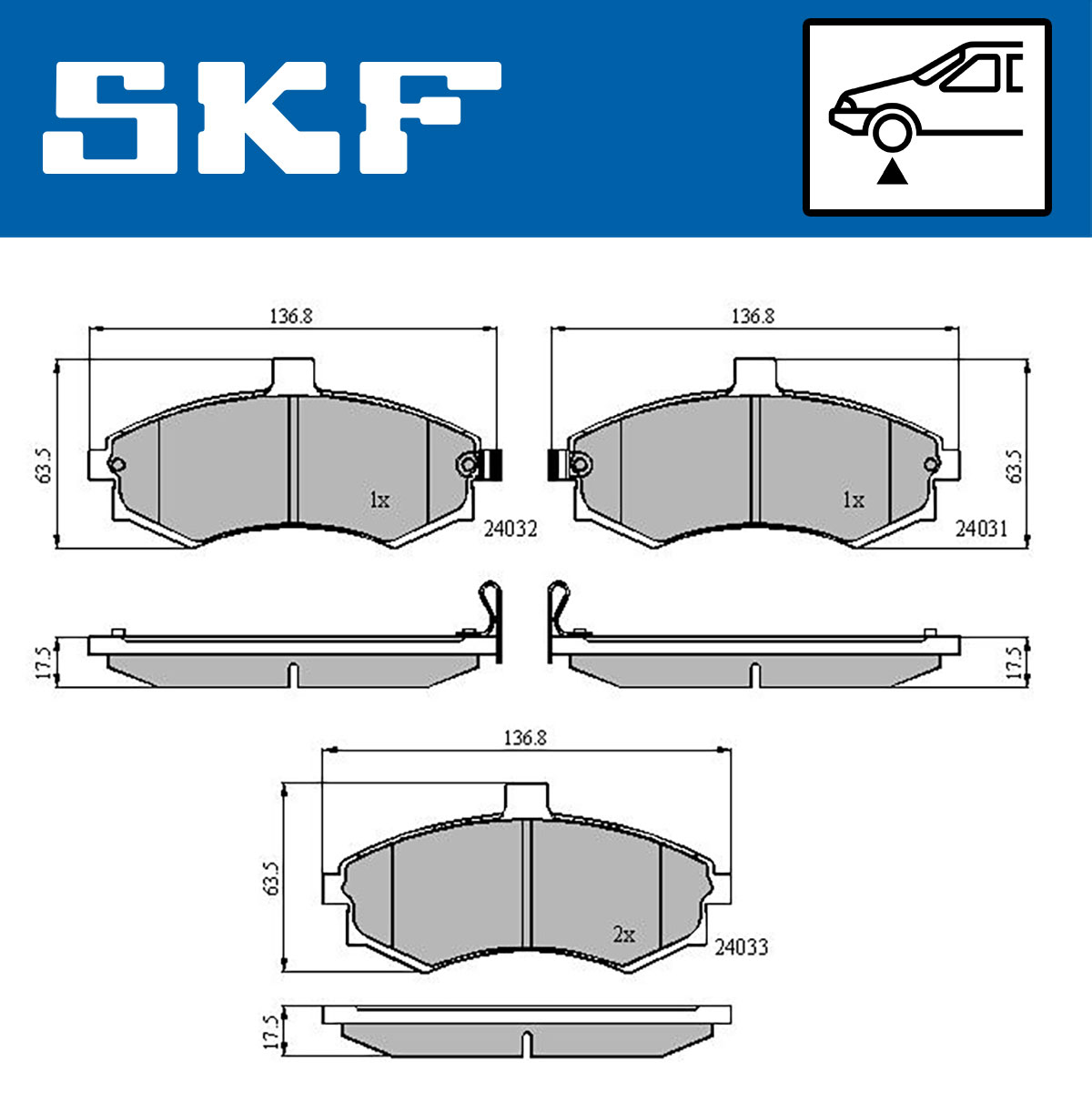 SKF Remblokset VKBP 80591 A