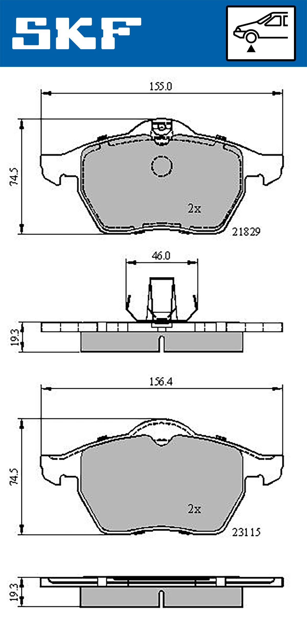SKF Remblokset VKBP 80593