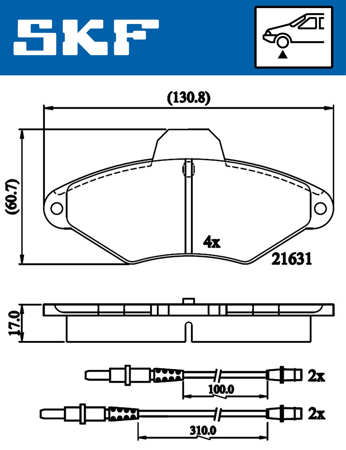 Remblokset SKF VKBP 80601 E