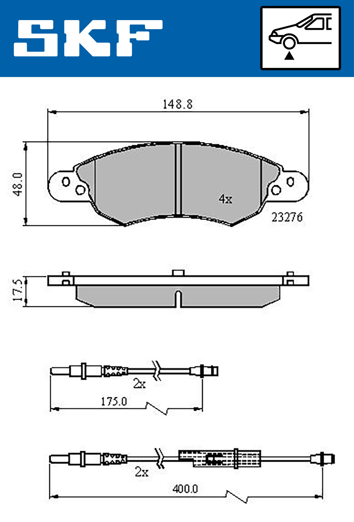 SKF Remblokset VKBP 80607 E