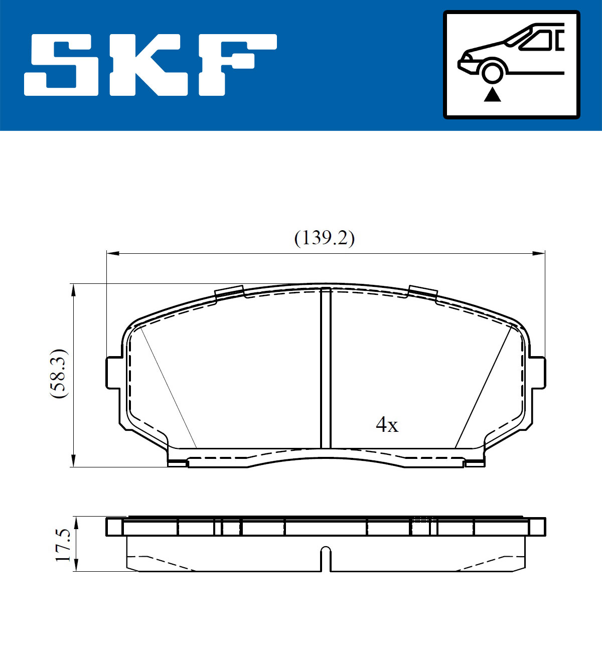 Remblokset SKF VKBP 80612 A