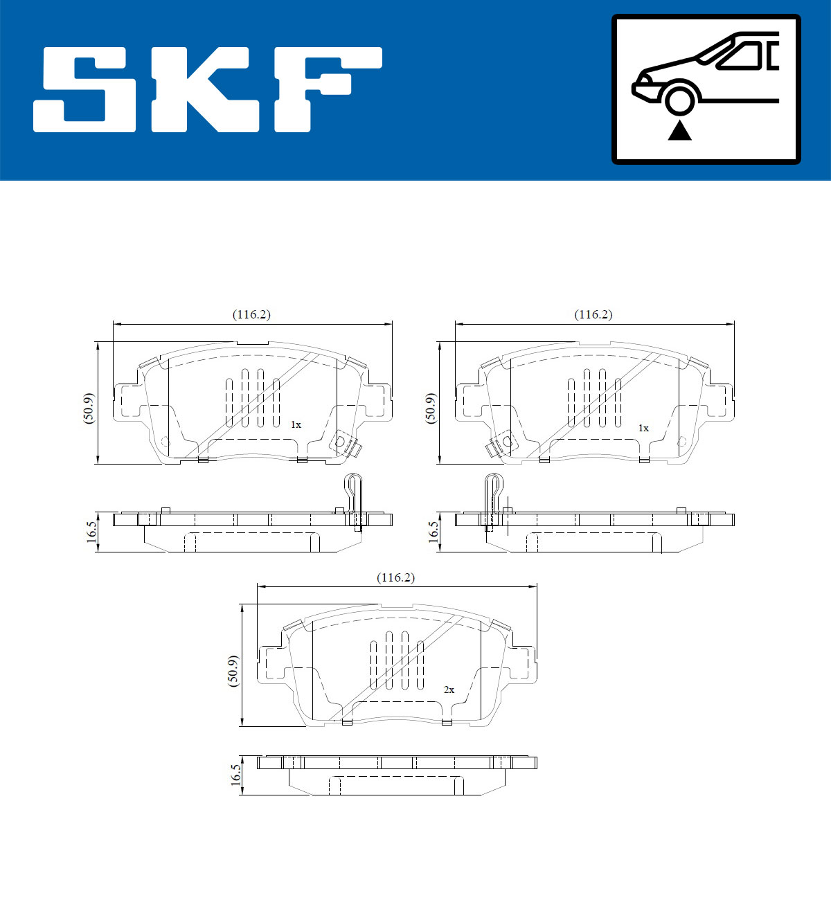 SKF Remblokset VKBP 80641 A