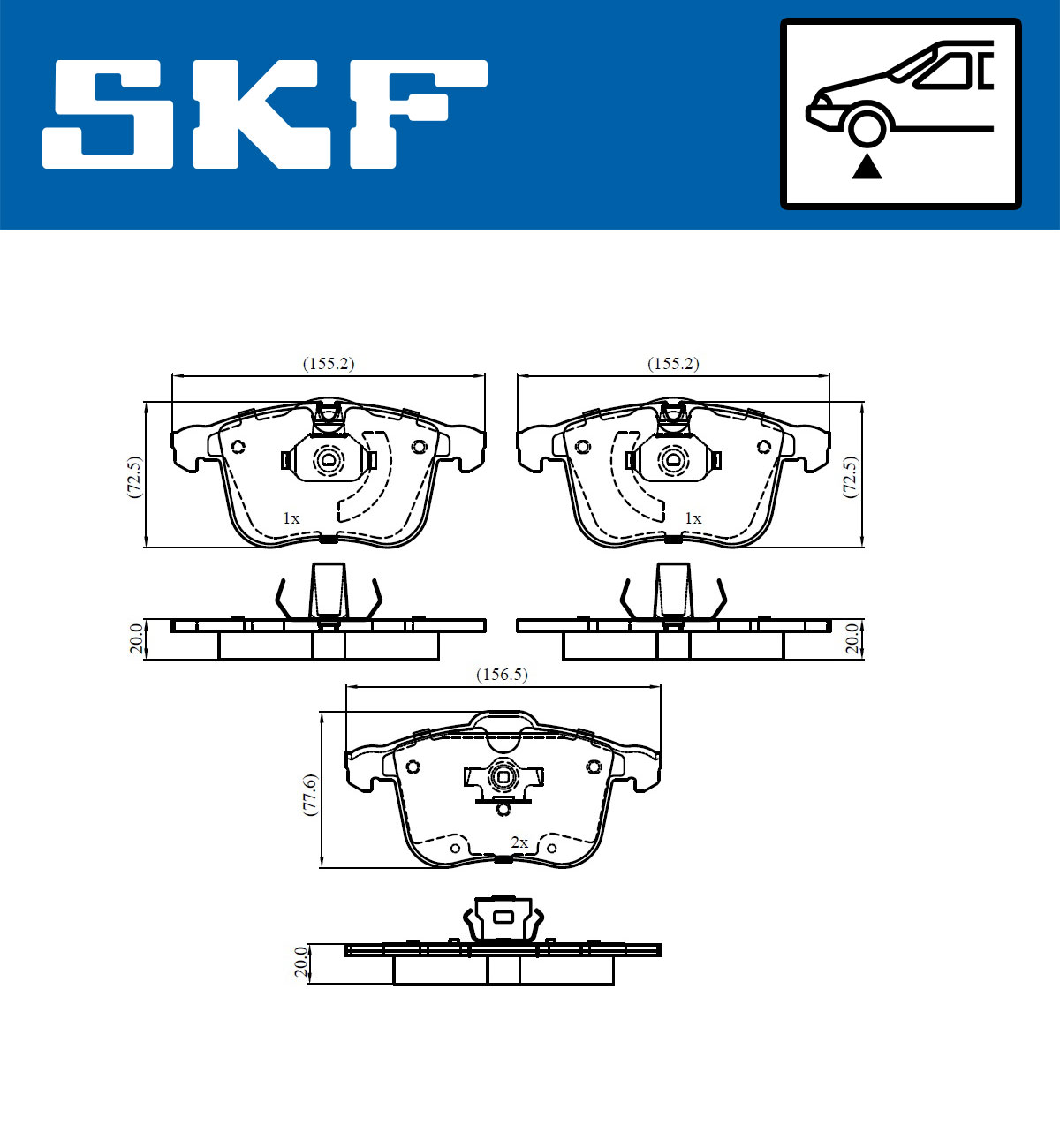 Remblokset SKF VKBP 80674