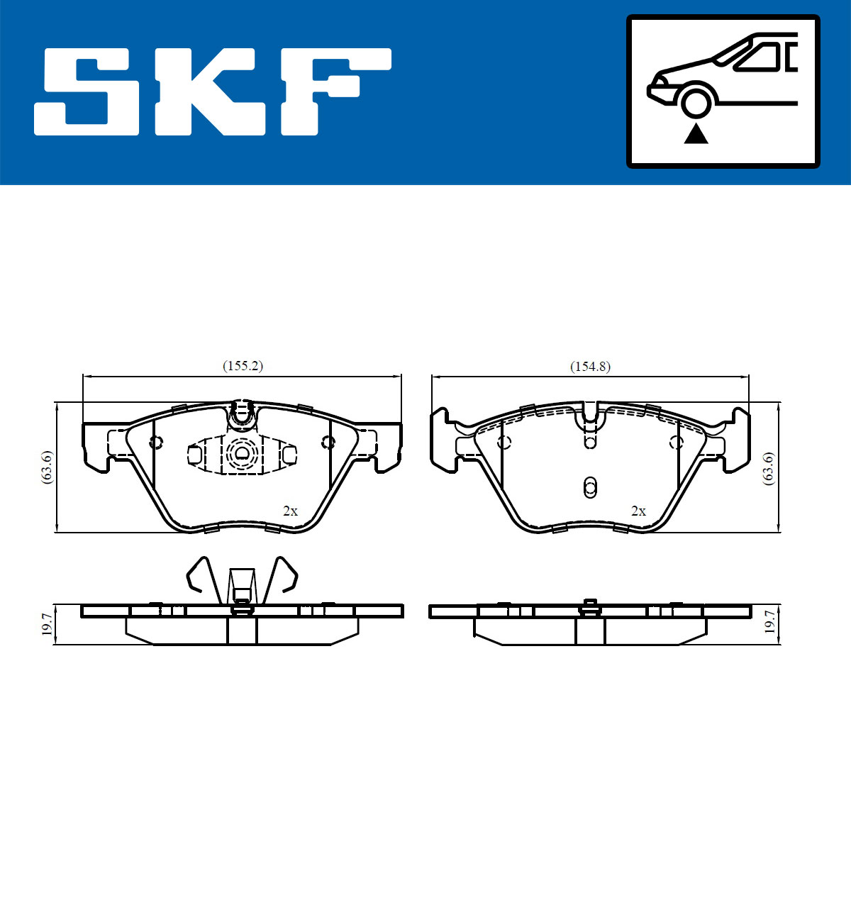 Remblokset SKF VKBP 80702