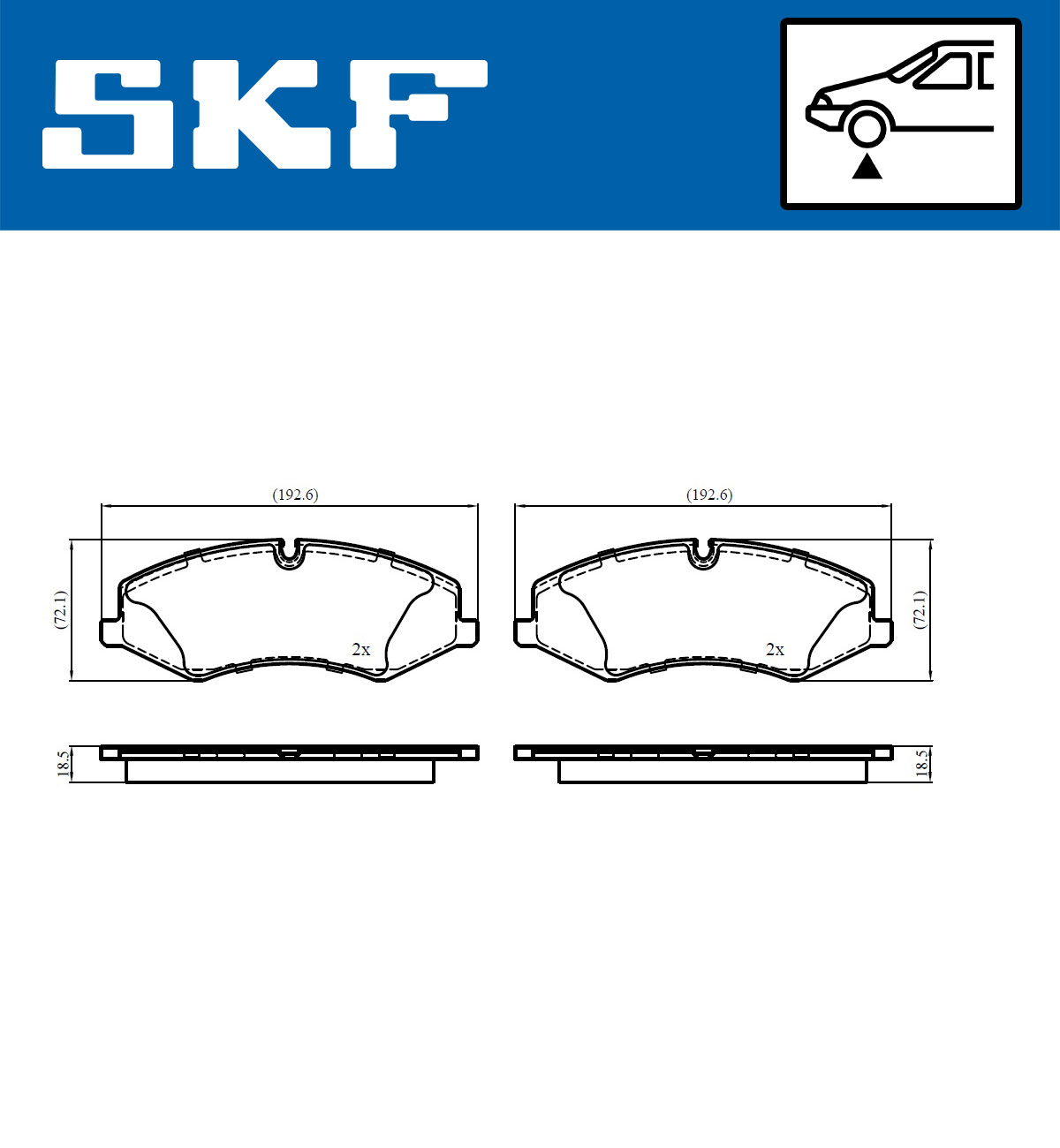 Remblokset SKF VKBP 80703