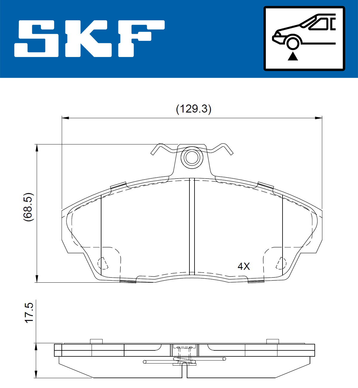 Remblokset SKF VKBP 80711