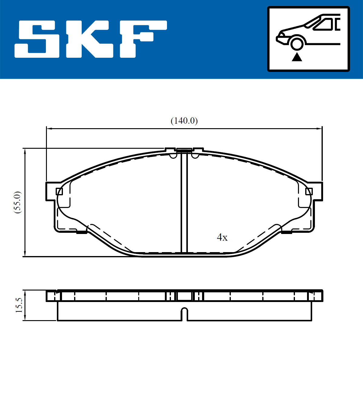 Remblokset SKF VKBP 80716