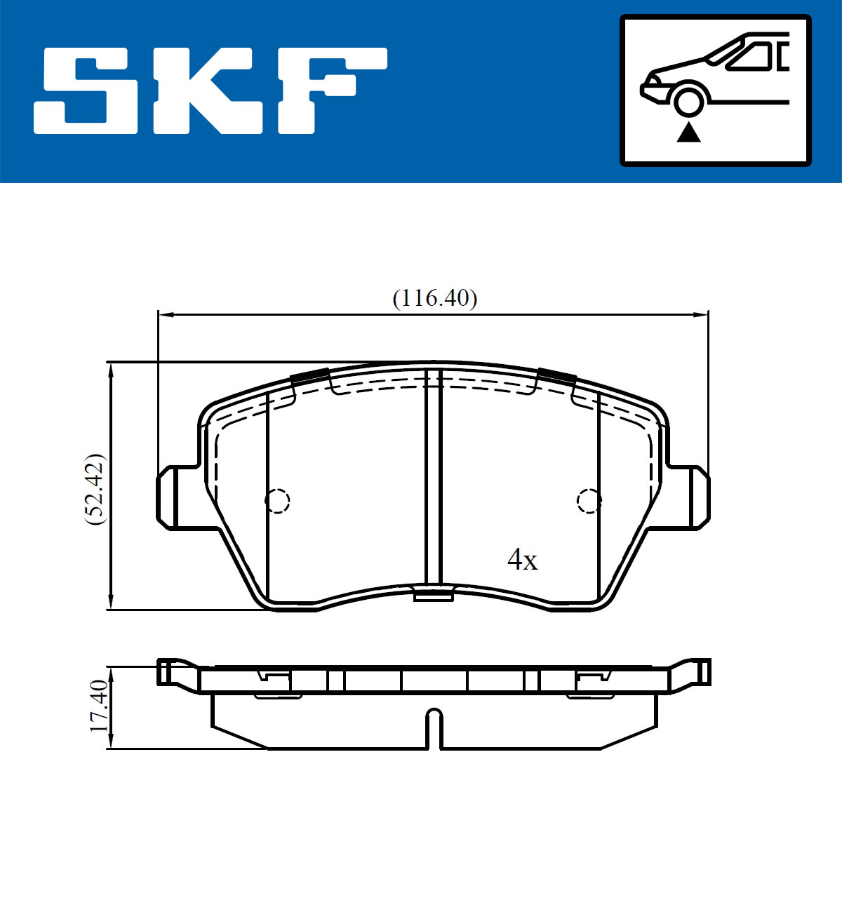 Remblokset SKF VKBP 80746