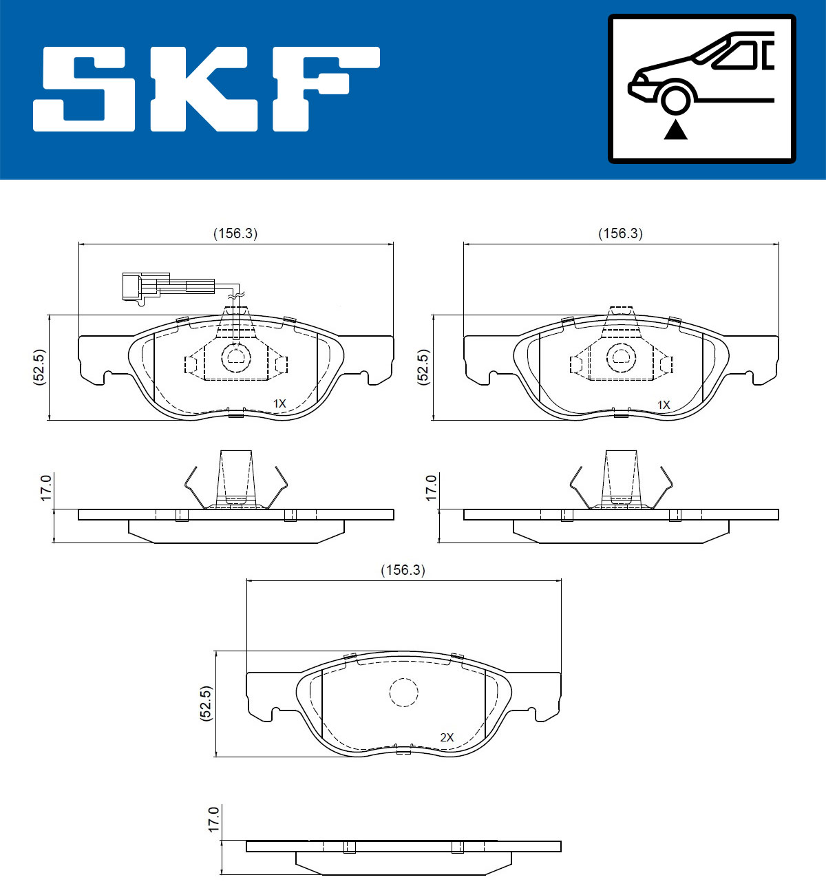 Remblokset SKF VKBP 80774 E