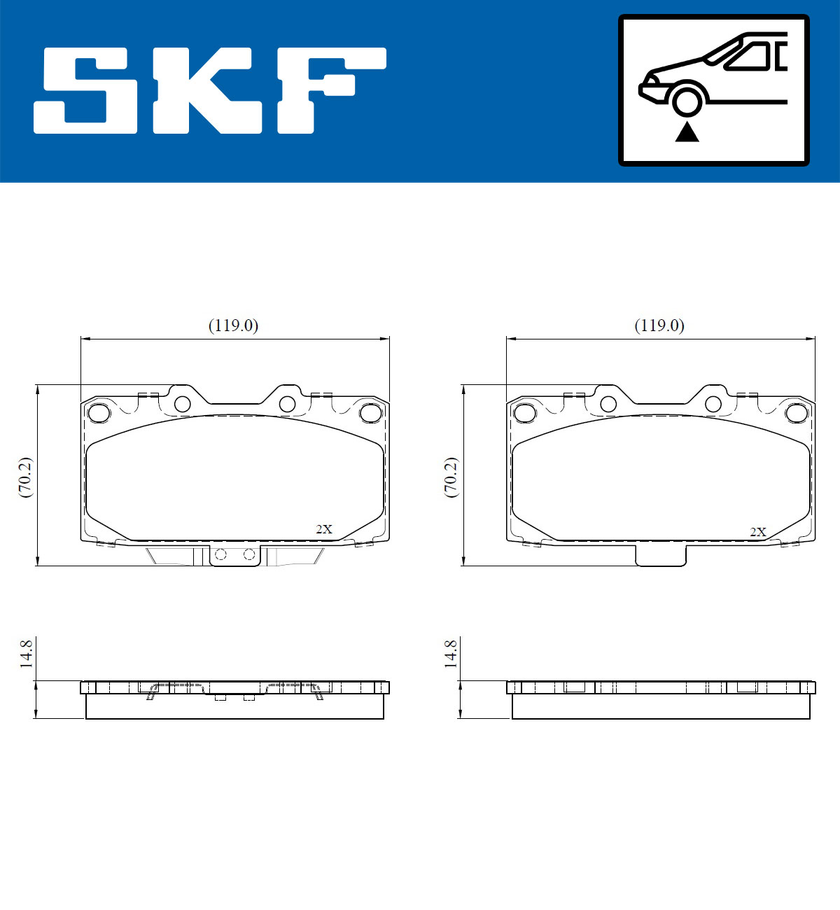 SKF Remblokset VKBP 80816 A