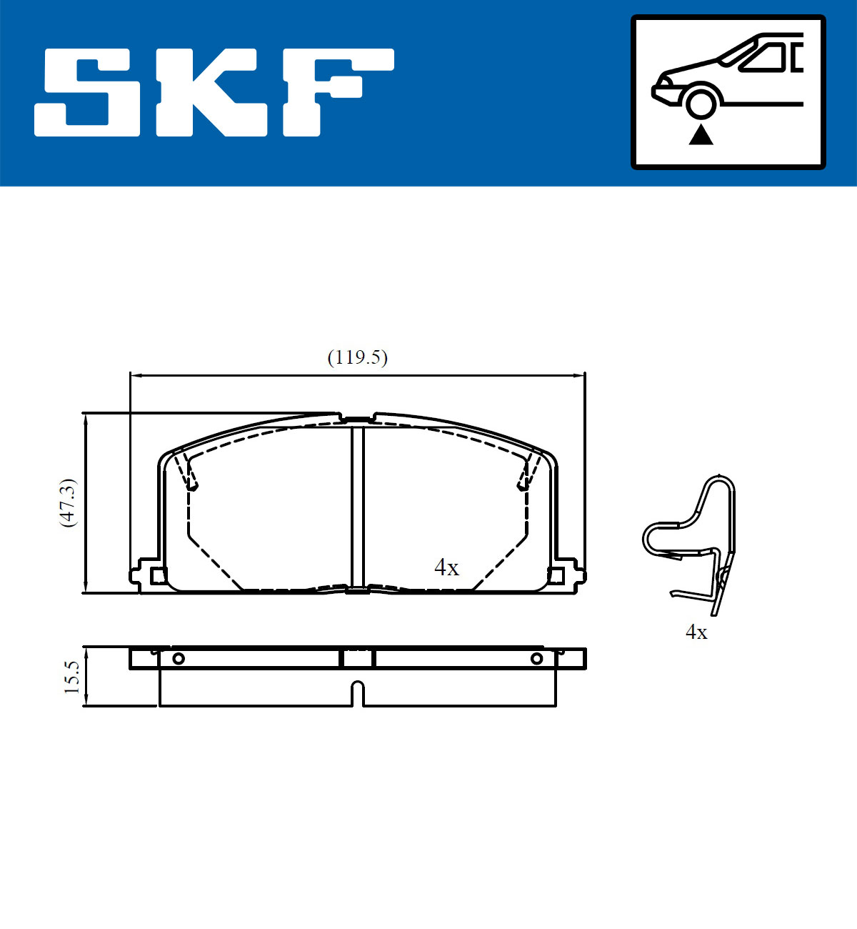 Remblokset SKF VKBP 80817 A