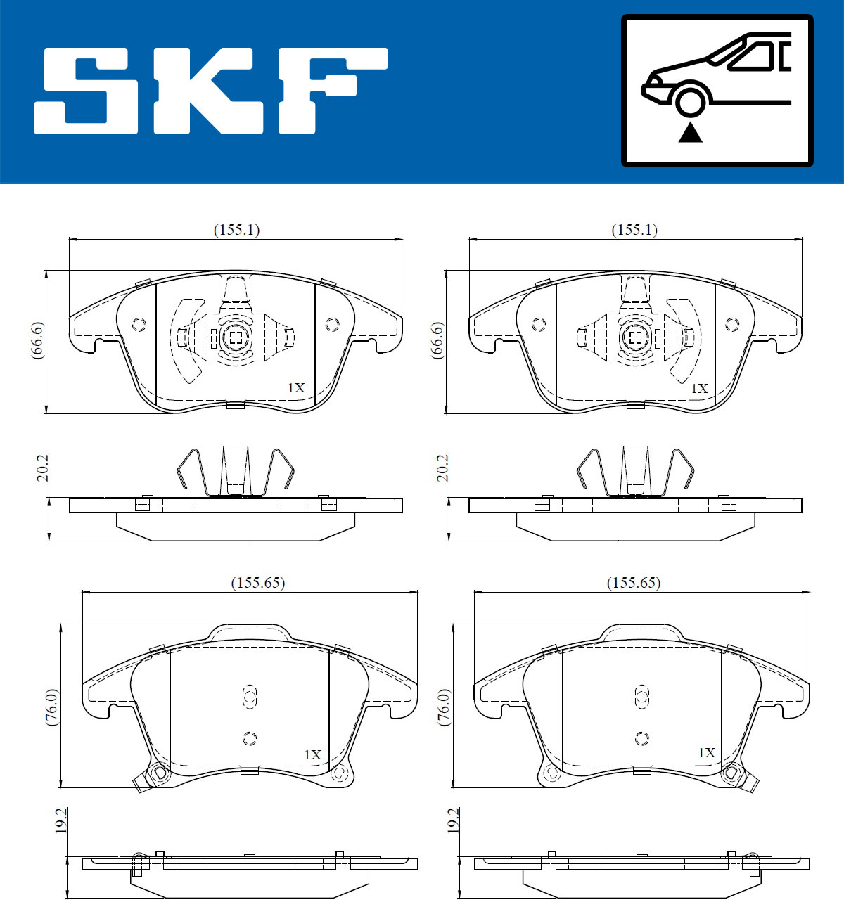 Remblokset SKF VKBP 80847 A