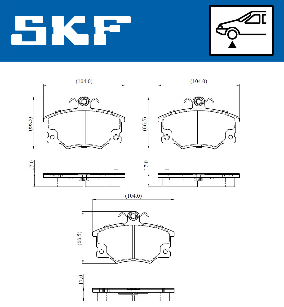 Remblokset SKF VKBP 80913 A