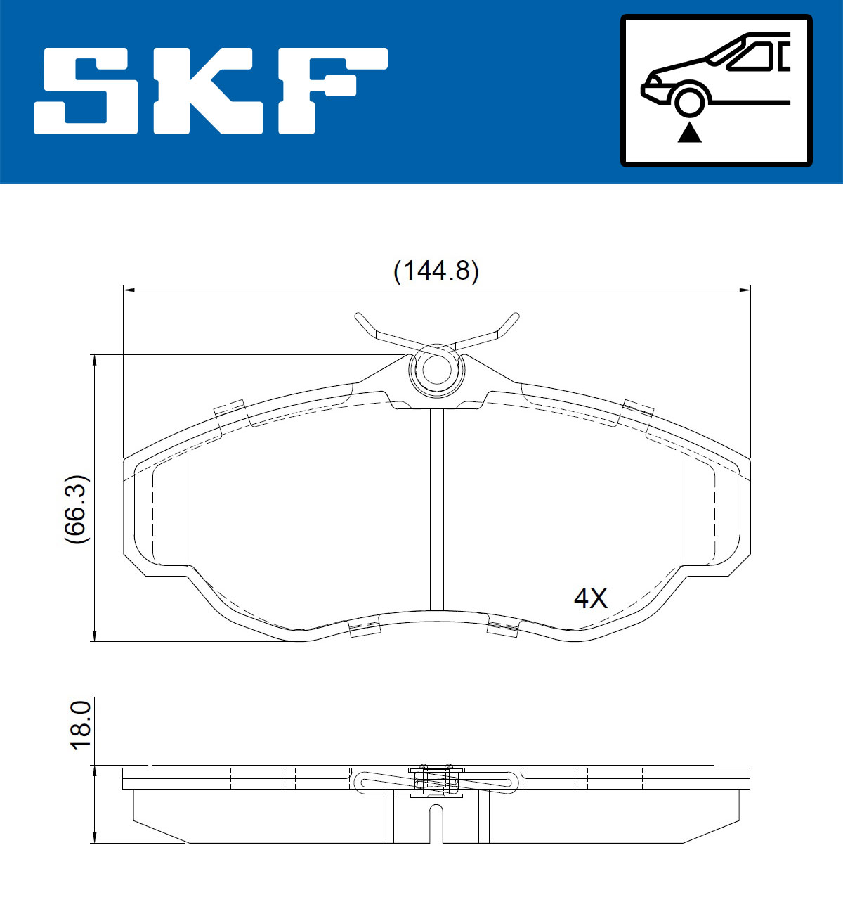 Remblokset SKF VKBP 80962