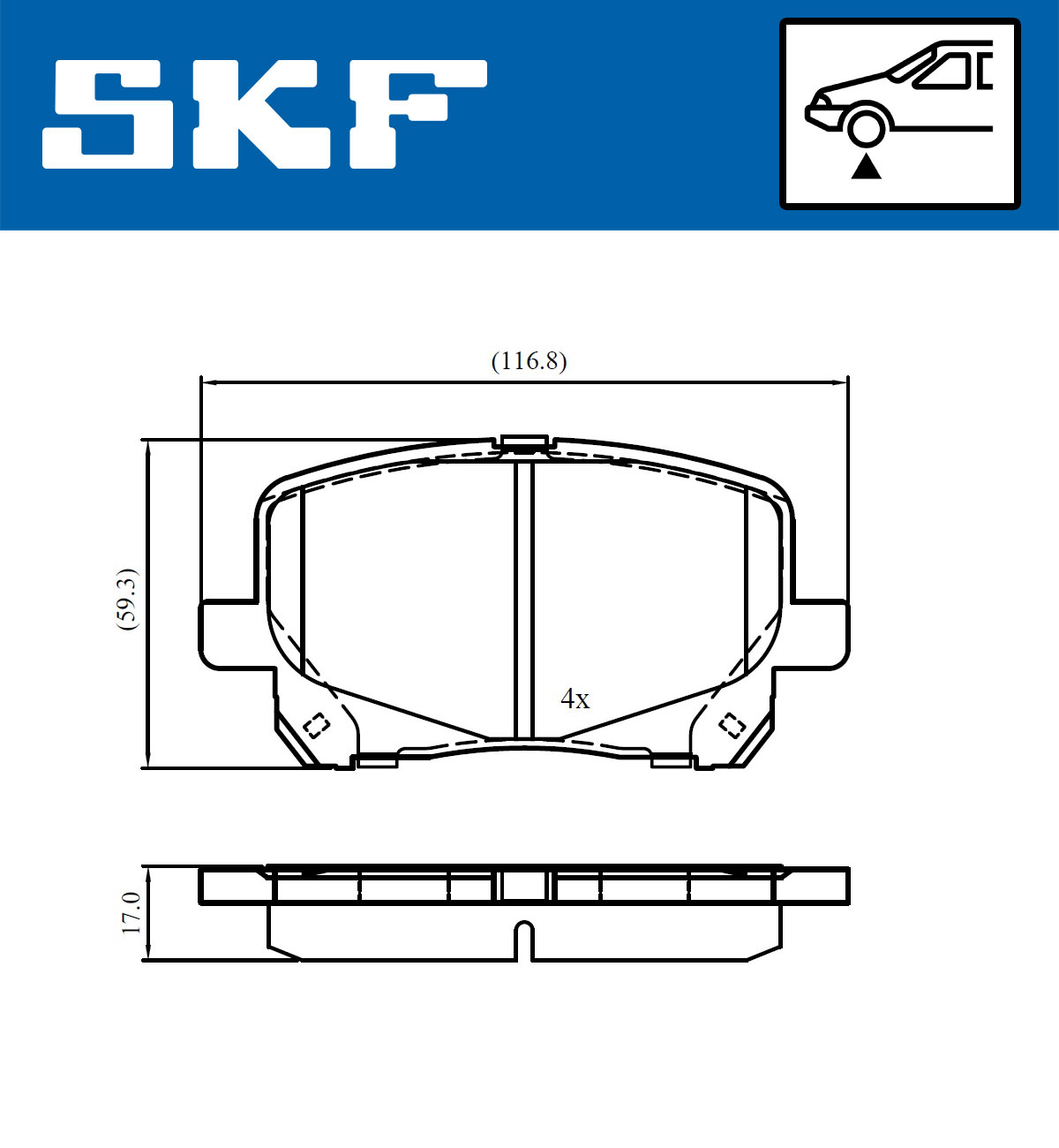 Remblokset SKF VKBP 81025