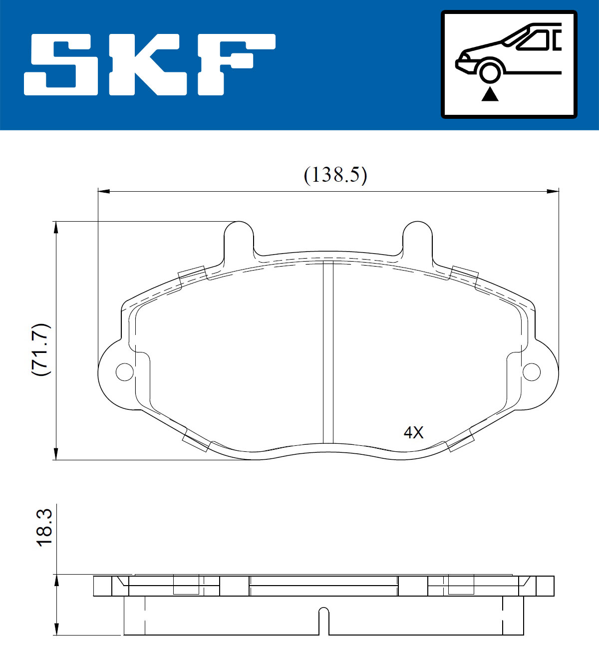 Remblokset SKF VKBP 81028